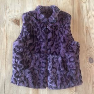 Super Soft 2T Purple Cheetah Vest with Pockets.